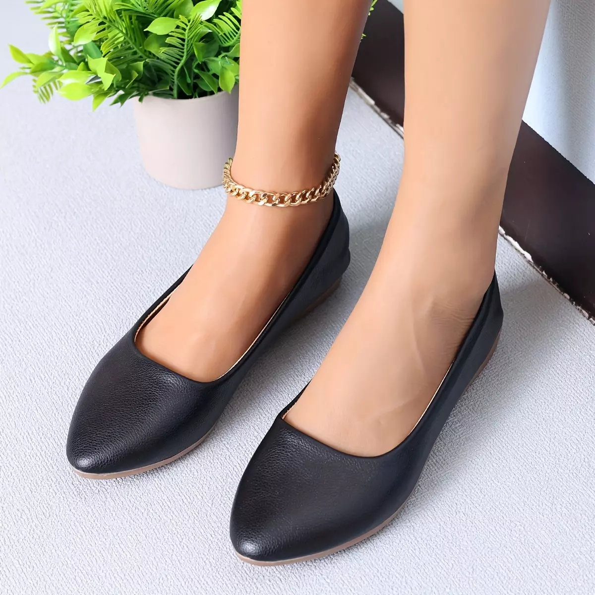 Chic Womens Ballet Flats - Comfy Slip-On Design, Lightweight Build for Everyday Elegance-Milky