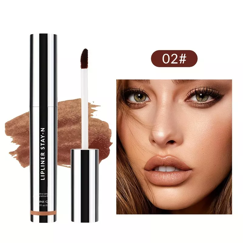 Non-Smudge Satin Lip Tattoo Liner - 3 Colors, Long-Lasting, Peel-Off, Waterproof | Ideal Valentine's Gift-01#