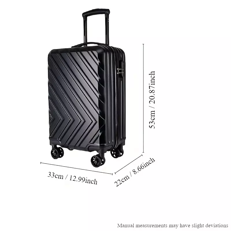 Hard Shell Trendy Luggage Suitcase, 20inch Carry On Lightweight Trolley Case, Universal Wheel Travel Case-Pink 20 Inches