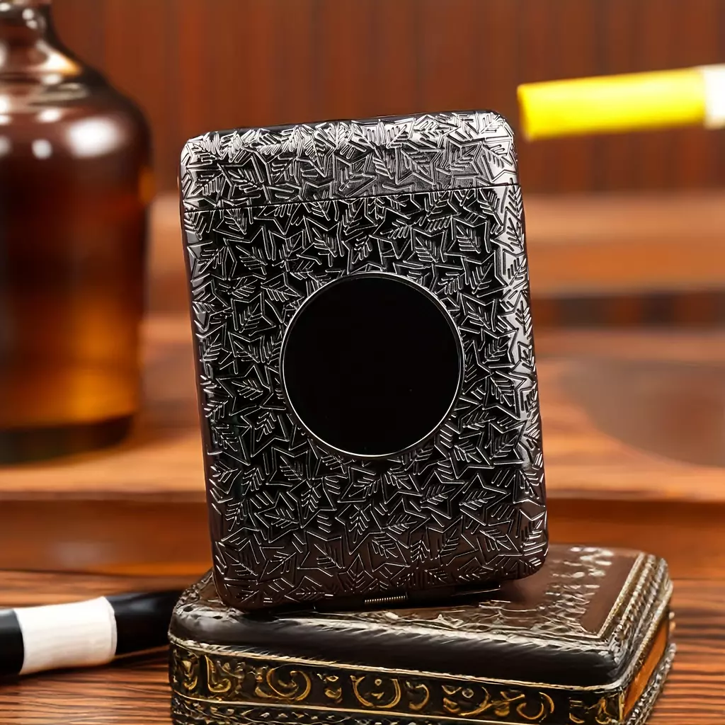 1pc Customizable Stainless Steel Engraved Men's Cigarette Box