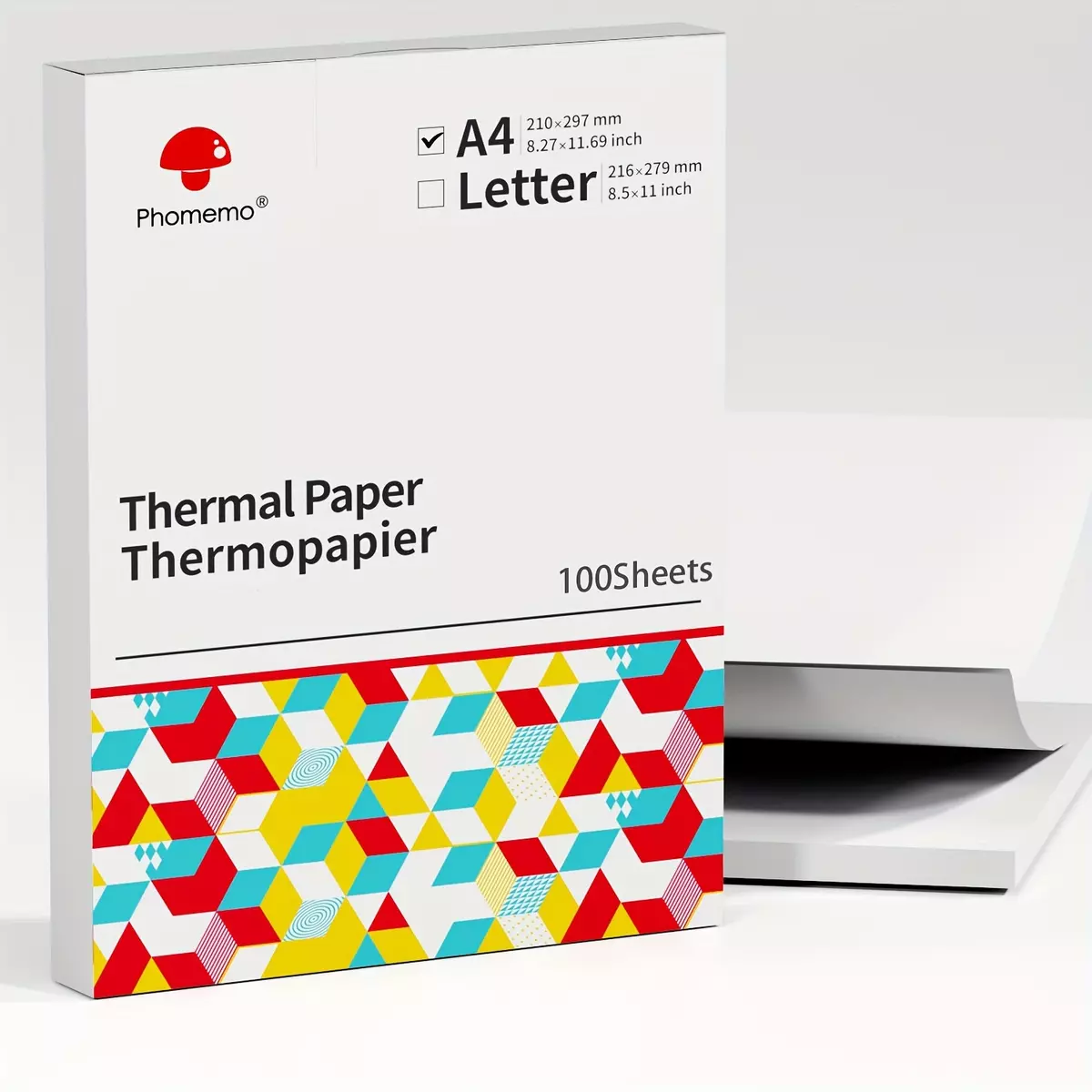 Phomemo M08F A4 Thermal Paper Compatible For Brother PJ762/PJ763MFi, Phomemo M08F, HPRT MT800/MT800Q, And Other A4 Portable Printers, Thermal Paper M08F Printer Paper, 8.27" X 11.69", 200/100 Sheets