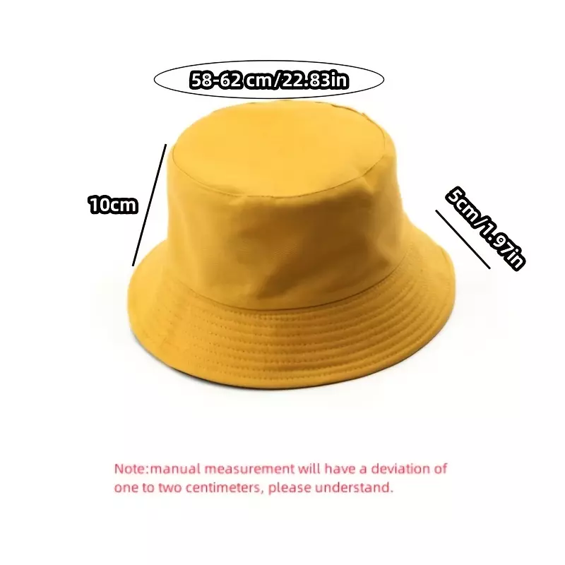 Customized Bucket Hat, For Both Men And Women, On Both Sides, Personalized Text, Custom Photos, Blessings, And Humorous Words-Yellow