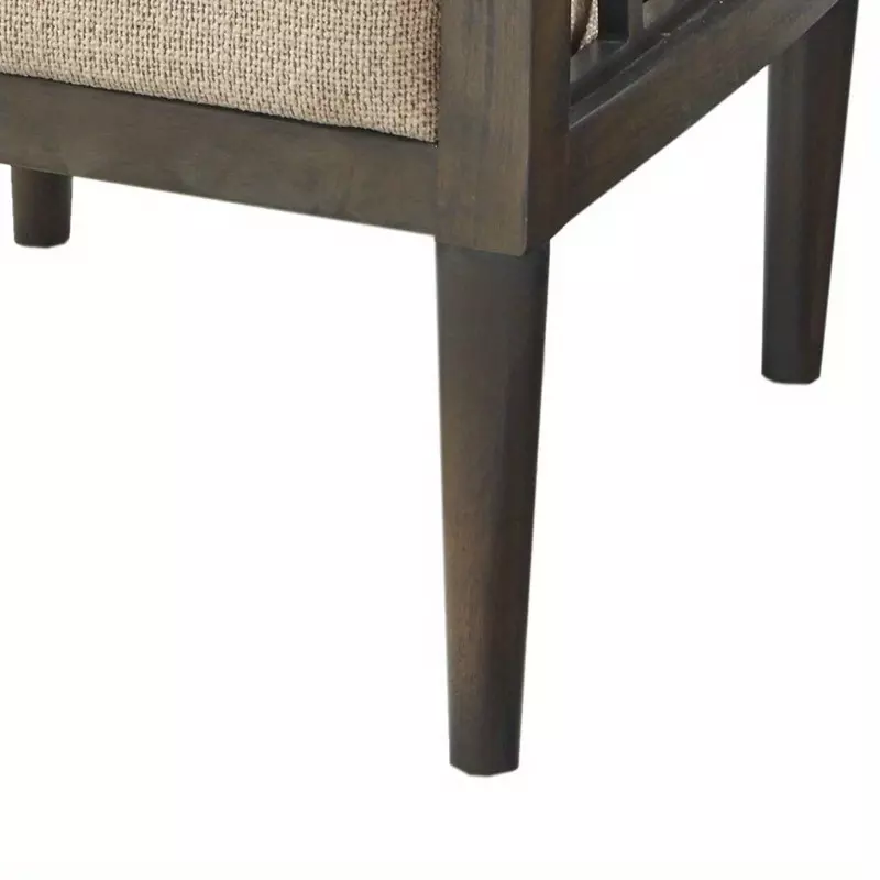 Geometric Wooden Accent Chair with Pillow, Modern Design, Dimensions: 27x29x32.5 inches, Comfortable & Stylish for Living Room or Office Use