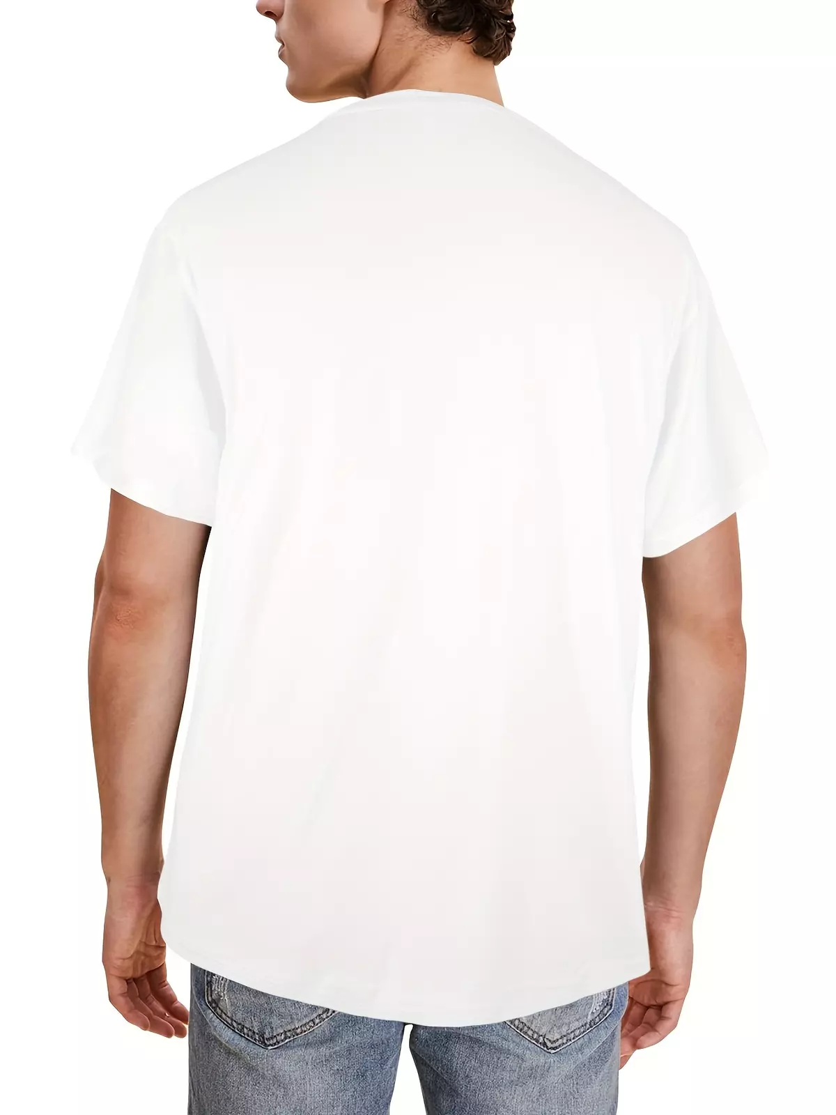 Mens T Shirt - Short Sleeve Crew Neck Soft Fitted Tees Fresh Classic Tshirts-White