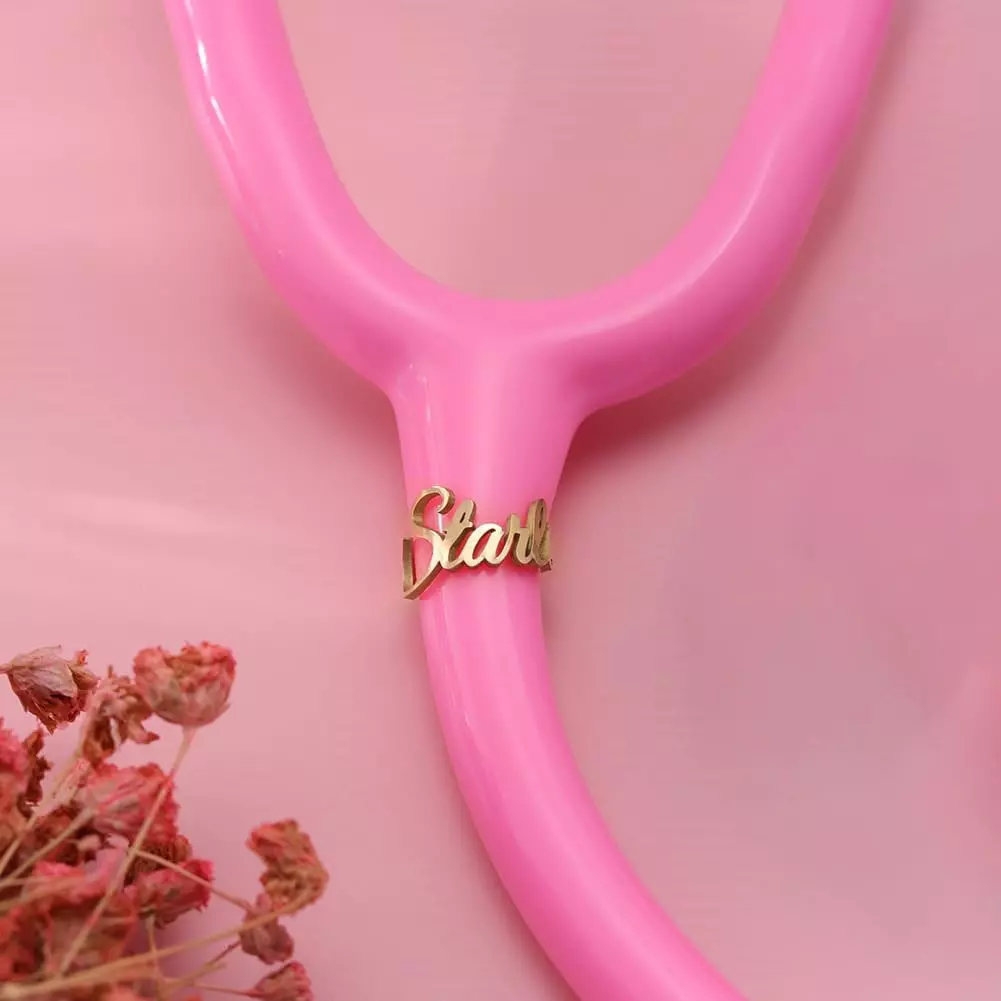 Customized Stethoscope Pendant, Made Of 304L Stainless Steel, Name Pendant, Perfect Nurses Day Jewelry, Special Gifts For Special Person-Silvery