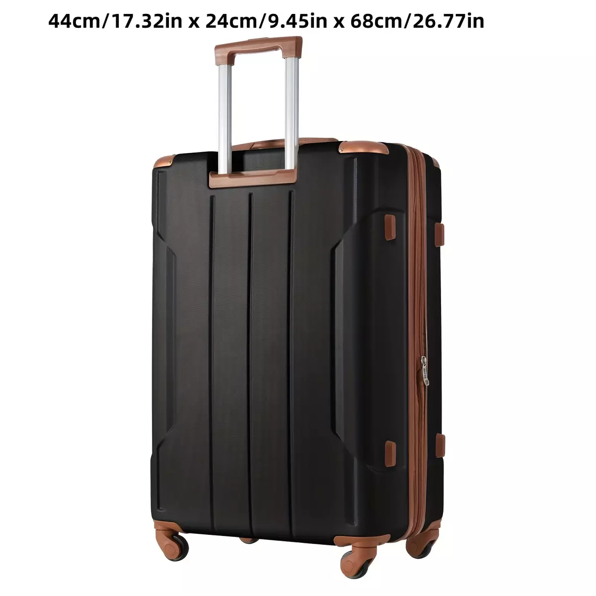 Hardshell Luggage Spinner Suitcase With TSA Lock, Lightweight Expandable 24'' Travel Case, Trendy Trolley Case