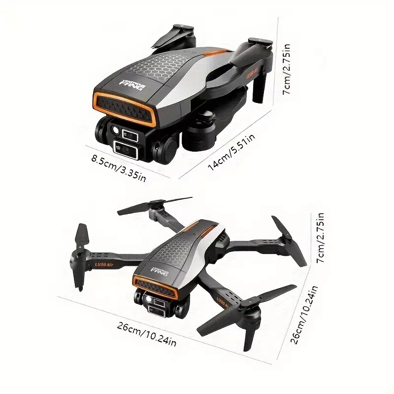 LU50 Remote Control Drone With Dual Camera, Optical Flow Positioning, Four-sided Obstacle Avoidance, One-key Take-off And Landing