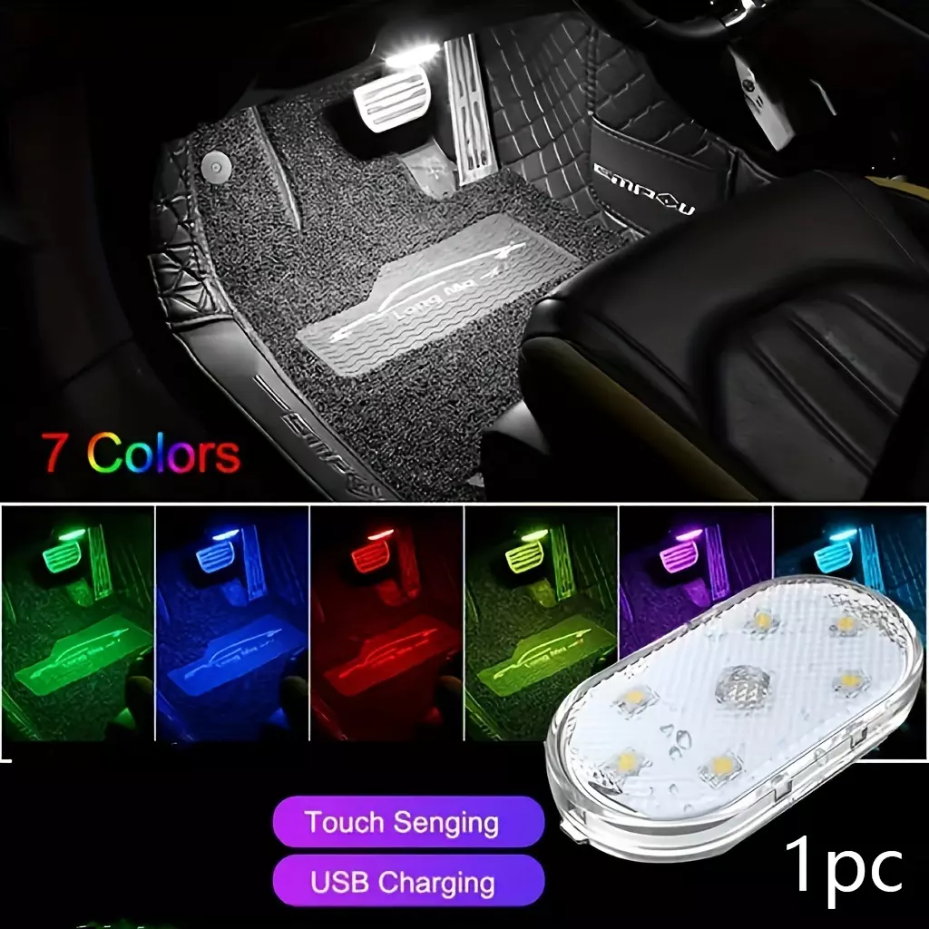 Rechargeable LED Car Touch Light - Brighten Up Your Vehicle with Easy-to-Use, Portable Lighting-Ice Blue