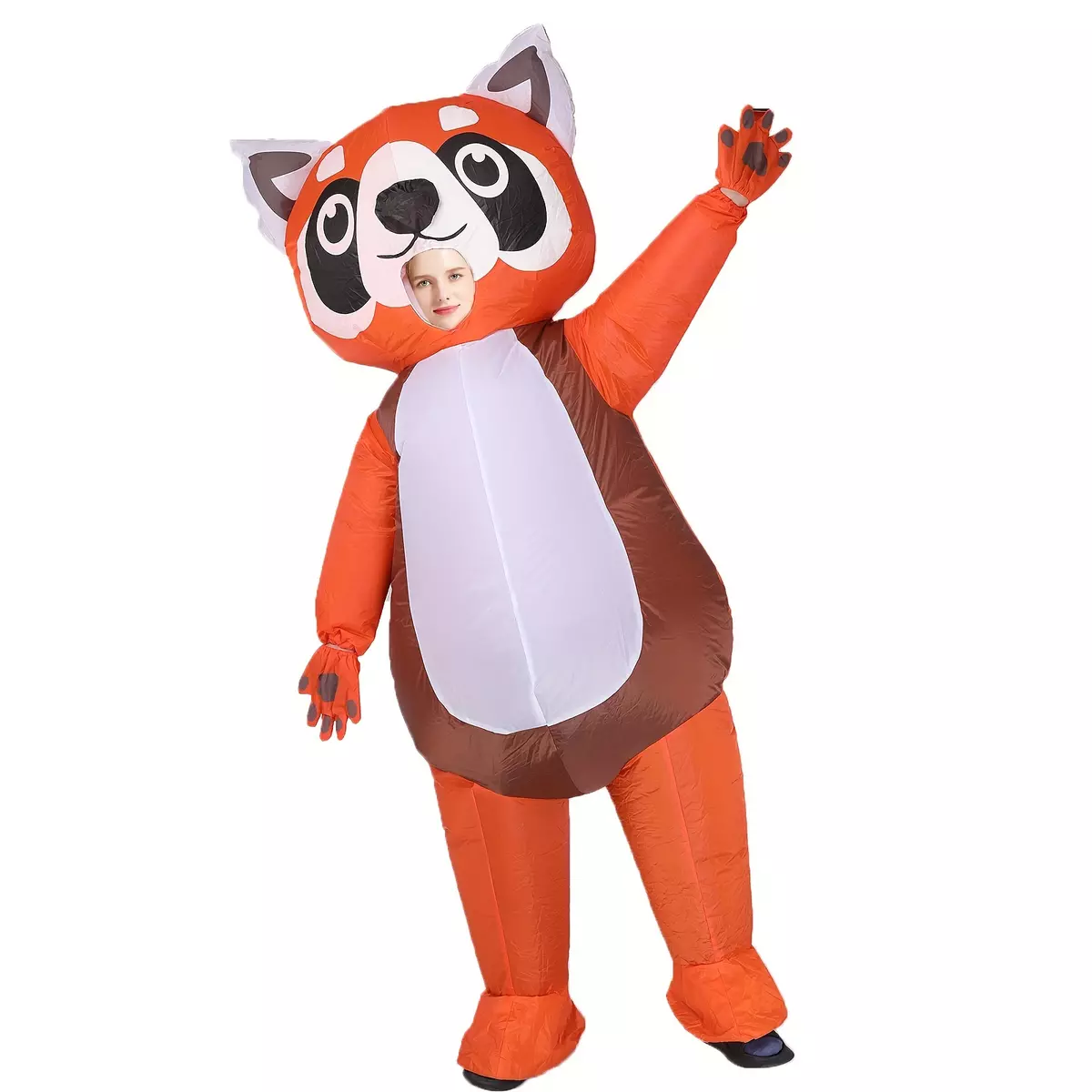 Adorable Funny Creative Red Panda Design Inflatable Suit, Inflatable Cartoon Doll Outfit, Halloween Christmas LARP Party Supplies Photography Props, Stage Performance Accessories, Perfect Gift