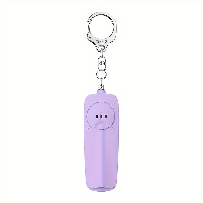 2024 New Lighter And Thinner Female Personal Safety Alarm With Keychain, 130dB Volume, Electronic Whistle, LED Lighting, 7 Colors Available - Pull Out The Pin To Make It Alarming-Wine Red