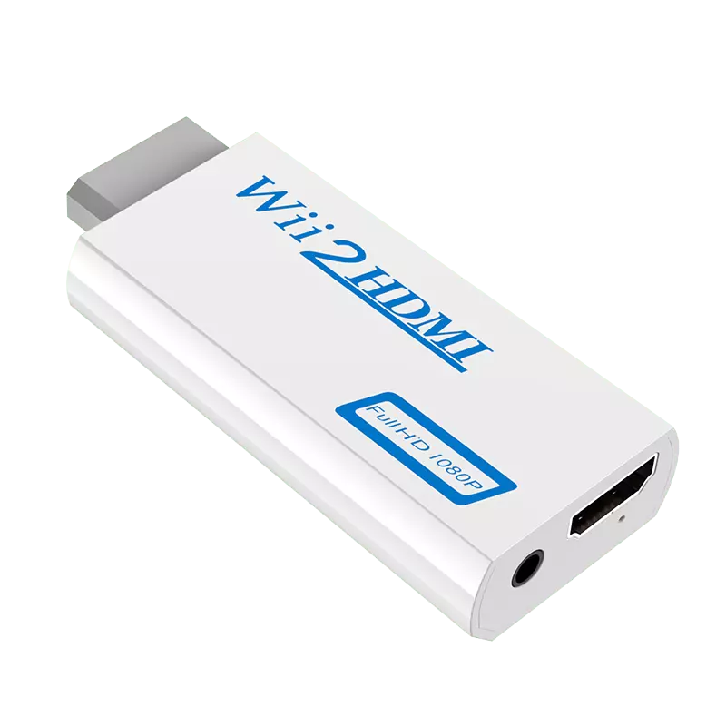 Wii to HDTV Adapter with 1080p/720p Output and Audio Jack - Compatible with All Wii Display Modes-Black
