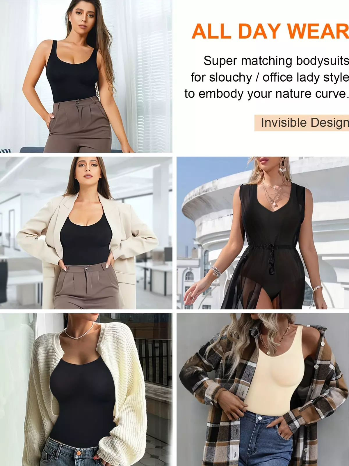 Women's Slimming Bodysuit Shapewear With Tummy Control, Seamless Full Body Shaper With Thong Design And Butt Lift Feature