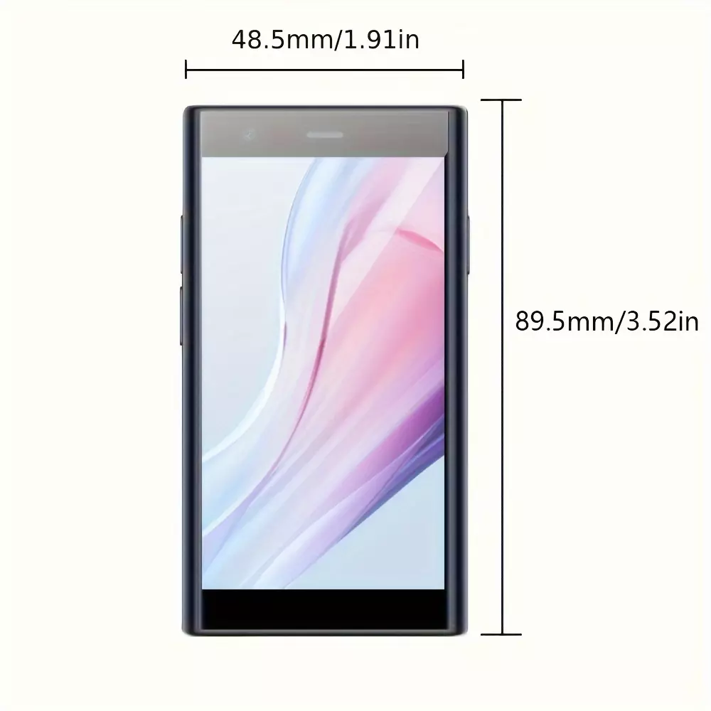 BezosMax Mini Smartphone 3 Inch Dual SIM Mobile Phone 3D Glass Ultra, Unlocked Phone Pocket Child Cellphone Android8.1 Gifts For Students(2GB RAM 16GB ROM) Portable-Purple