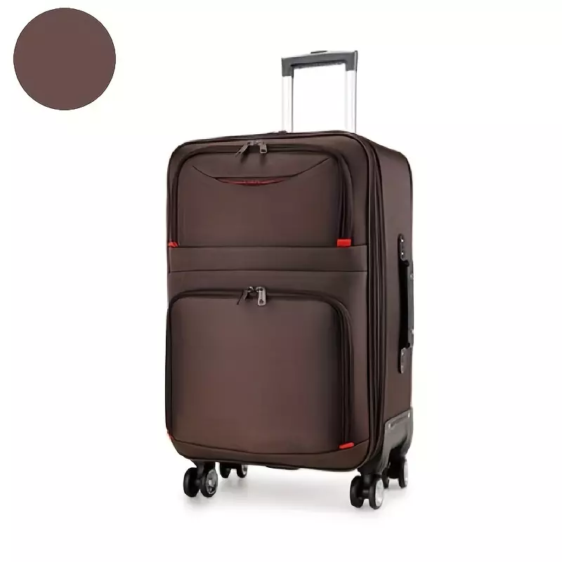 Oxford Cloth Softside Luggage, Expandable Rolling Suitcases With 360 Spinner Wheels, Lightweight Travel Luggage-Silver Thick Oxford Cloth