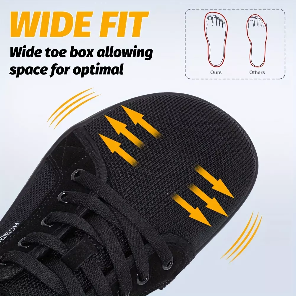 HOBIBEAR Womens Mens Minimalist Barefoot Shoes | Zero Drop | Wide Width Fashion Sneaker-Light Grey