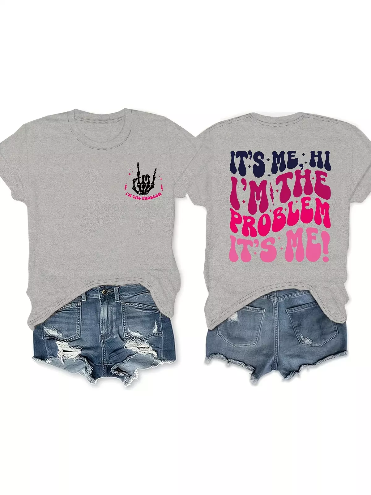 Letter Print T-shirt, Short Sleeve Crew Neck Casual Top For Summer & Spring, Women's Clothing