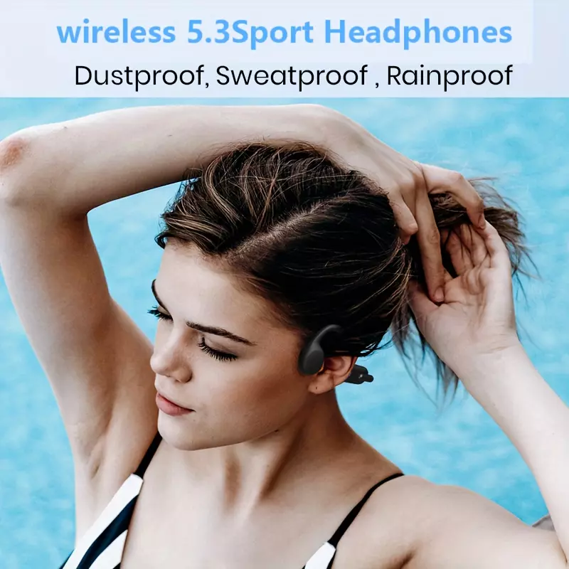 Bone Conduction Headphones, Wireless Open-ear Design, BT 5.3 Technology, Highly Sensitive Microphone, Clear Calls. 32GB Large-capacity Memory, Supports MP3, Suitable For Gym Exercise, Swimming, Running, Cycling And Other Sports Scenarios-X6MAX