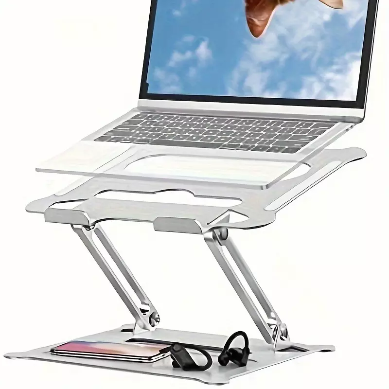 Adjustable Laptop Stand, Portable Riser for 17.3inch Laptops, Adjustment for Desk, Holds Up to 17.6lbs Notebook
