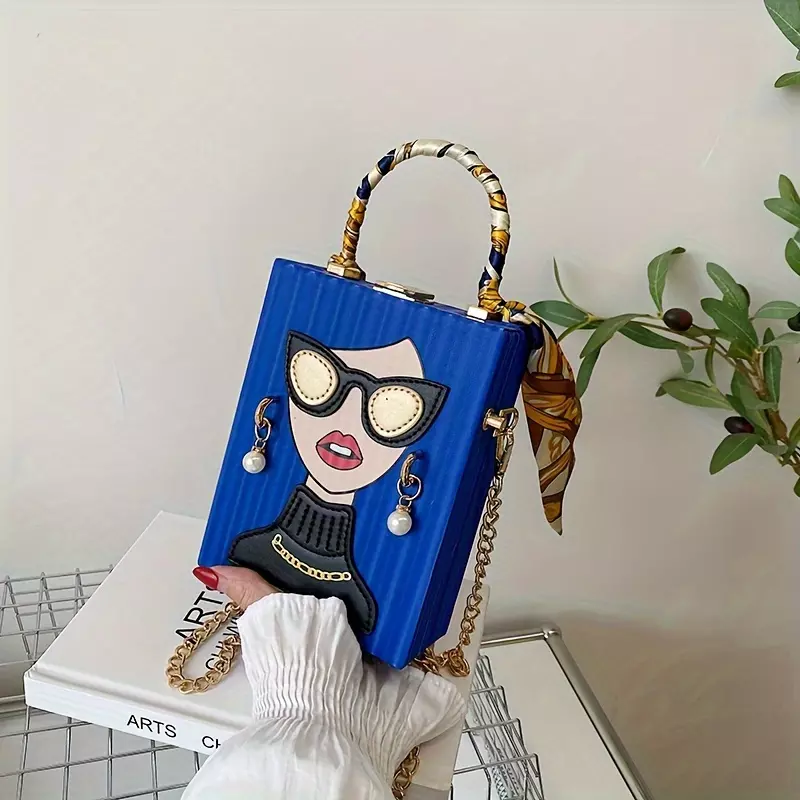 1pc Mini Fashion Crossbody Bag, Trendy Square Shoulder Bag, Women's Stylish Handbag & Purse-Tangerine