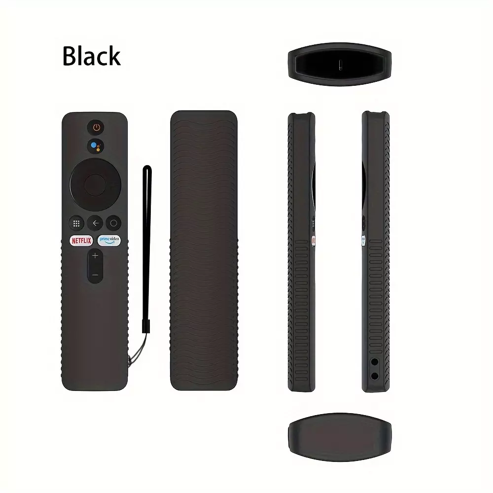 Silicone Case For Xiaomi TV 4K Remote Control, Drop-proof Silicone Soft Case With Lanyard-Light Blue
