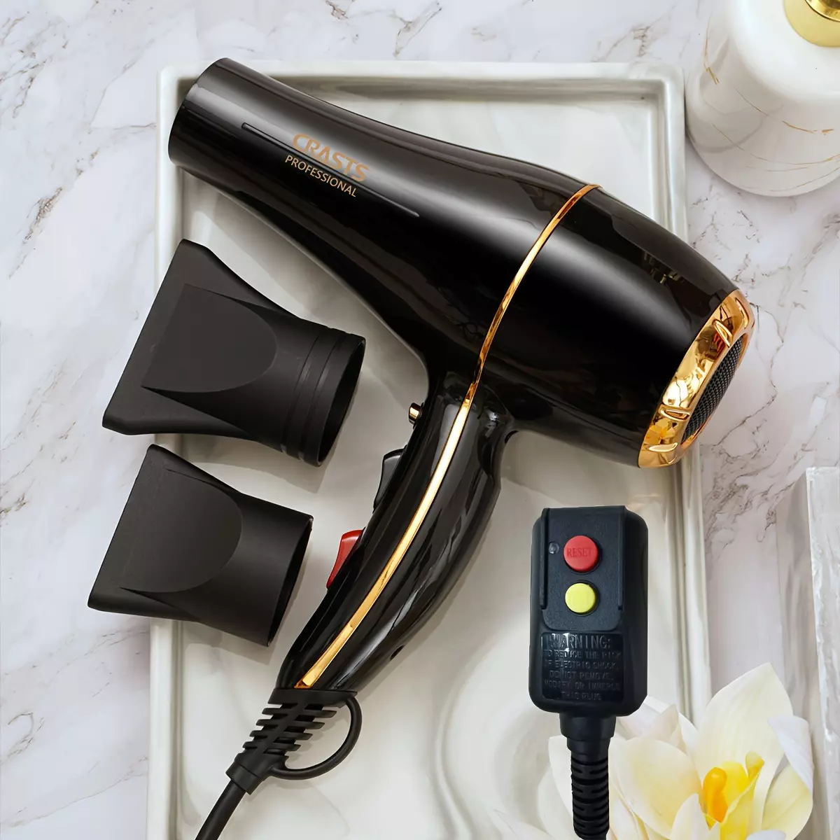 Hair Dryer, Professional Hair Dryer For Hair Care, Fast Drying Travel Hair Dryer With Nozzle