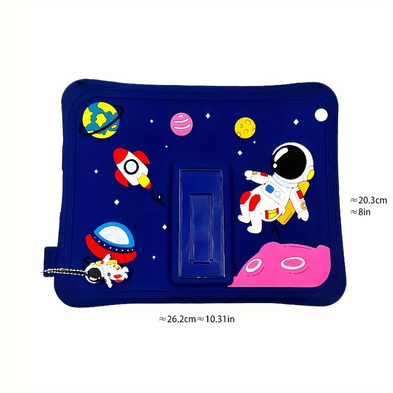 IPad 9th/8th/7th Generation 10.2-inch (2021/2020/2019) Protective Case, IPad Air 10.5 2019, IPad Pro 10.5 2017/2018 Anti Fall 3D Cute Cartoon Astronaut IPad Silicone Material Washable, Standing Support Convenient For Carrying