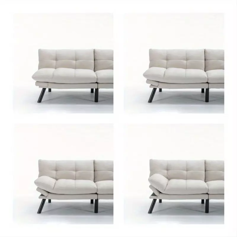 Cream Convertible Folding Modern sofa Bed