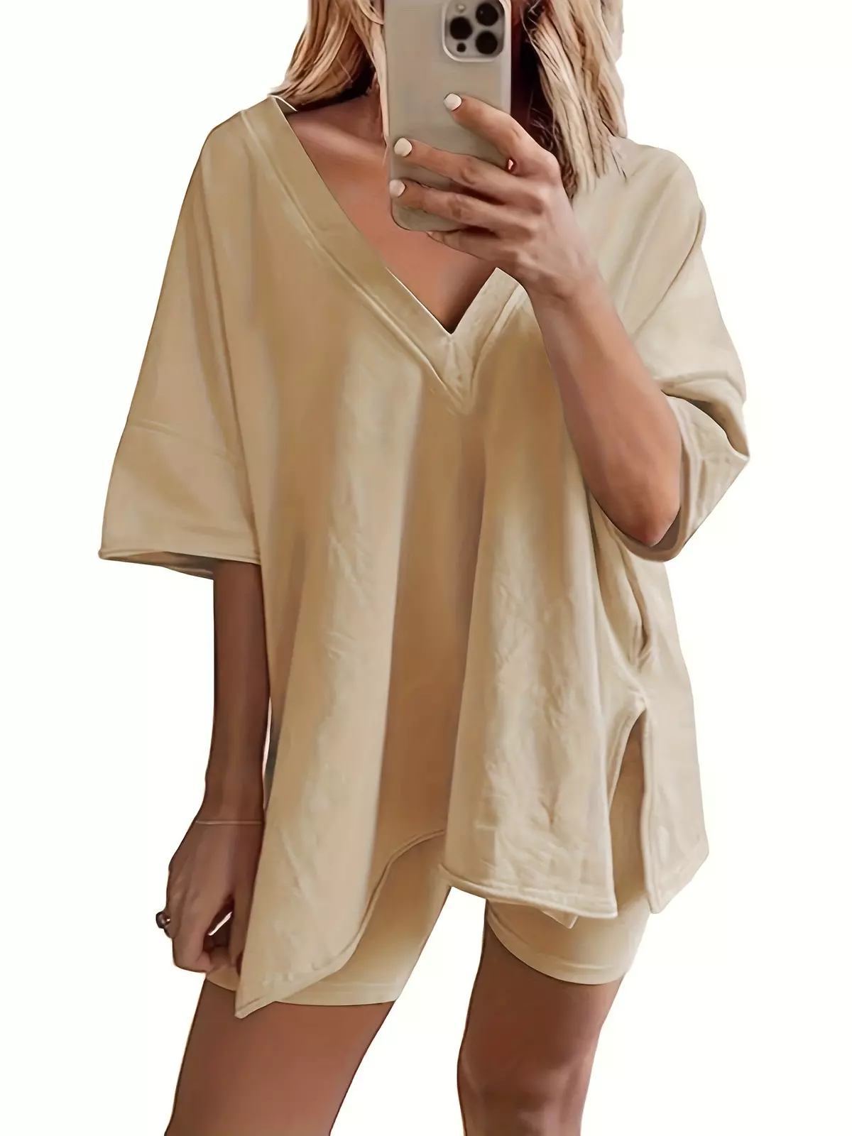 Women's Oversized 2 Piece Outfits-grey