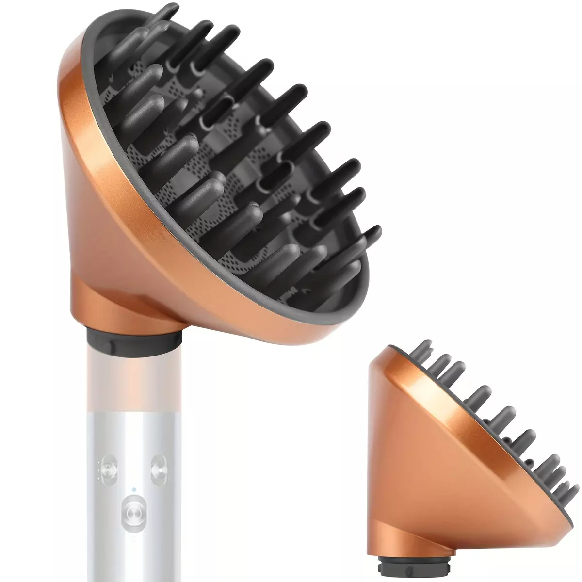 Unisex-Adult Airwrap Multi-Styler Diffuser Attachment for Curly Hair, Curl Enhancing, Unscented - Defines Waves & Reduces Frizz-Rose Red Color