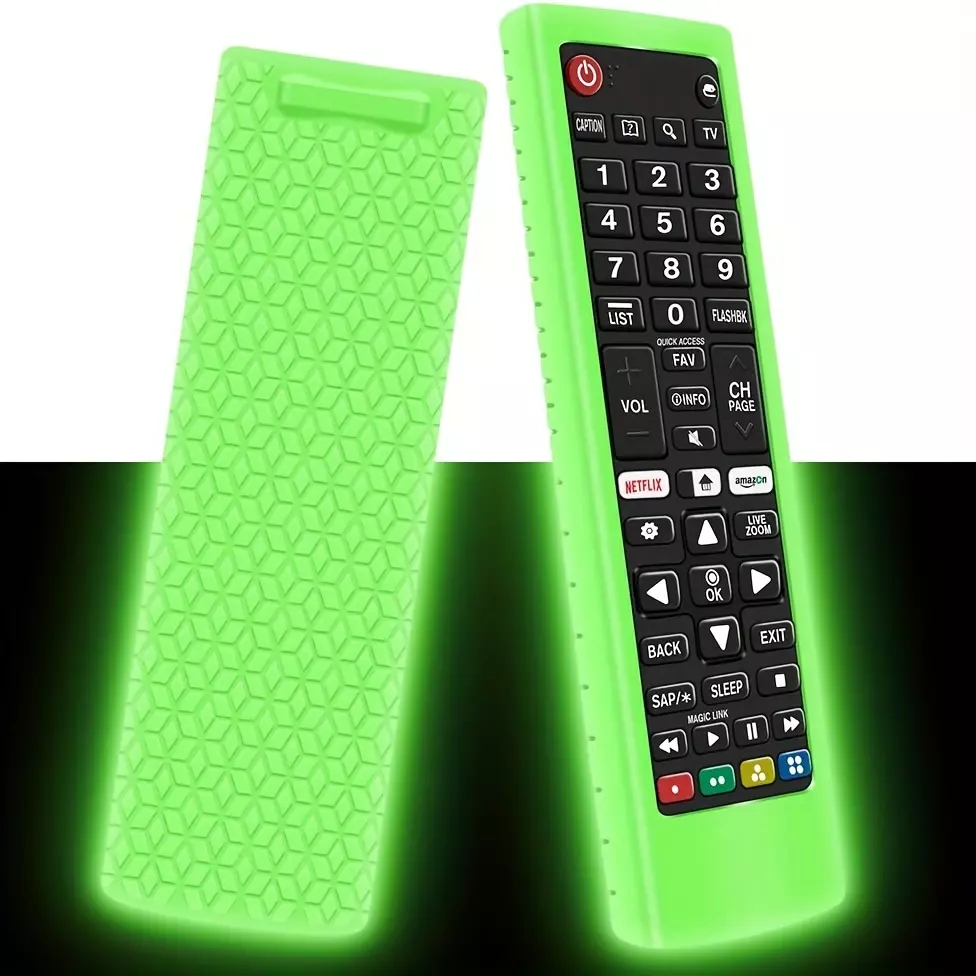 For LG AKB75095307 AKB75375604 AKB74915305 Remote Control, Shockproof Anti-Lost Remote Protective Case, Silicone Protective Cover For LG Smart TV Remote Control-Fluorescent Blue