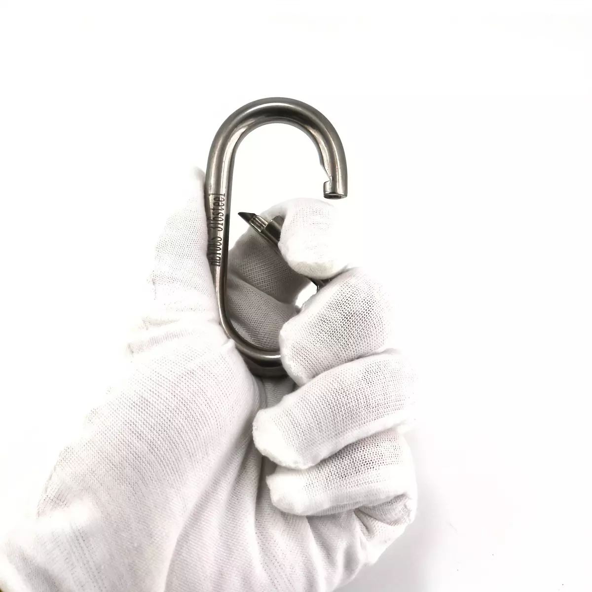 4pcs, 3.15in/8cm Stainless Steel Carabiner Clip Spring Snap Hook Oval Carabiner