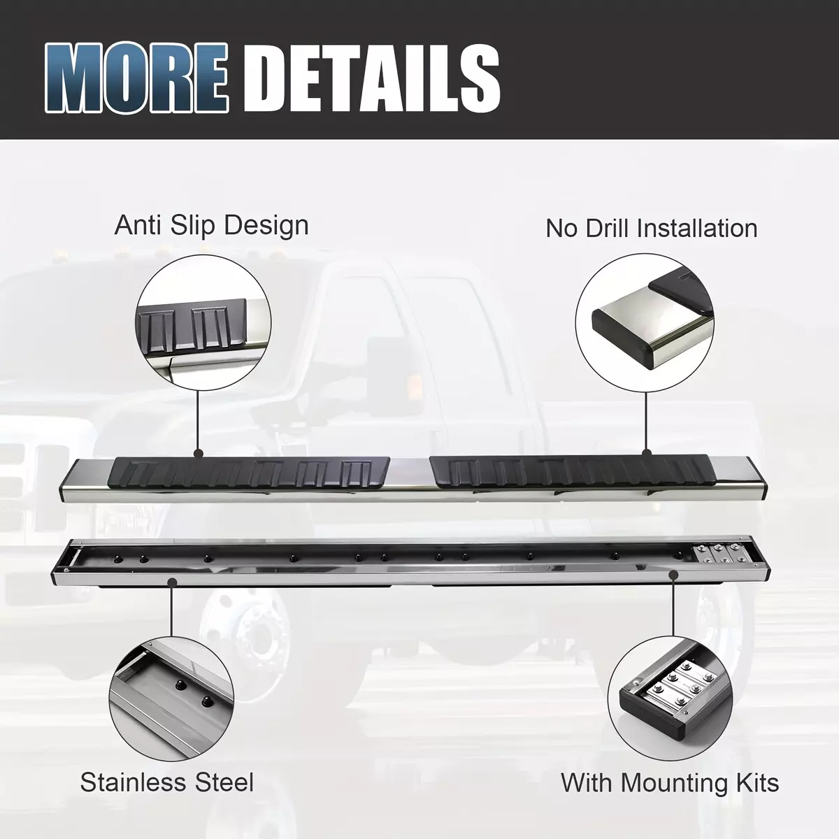 Side Step Nerf Bars Running Boards for 15-22 Colorado/Canyon Crew Cab, L+R