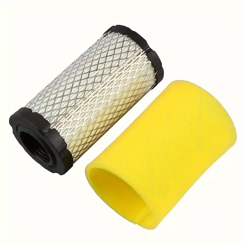 2/4pcs Lawn Mower Air Filter Replacement, Compatible With 591334 796031, Yellow Cartridge Filter For Riding Mower Engines, Essential Engine Accessory For Garden Equipment Maintenance
