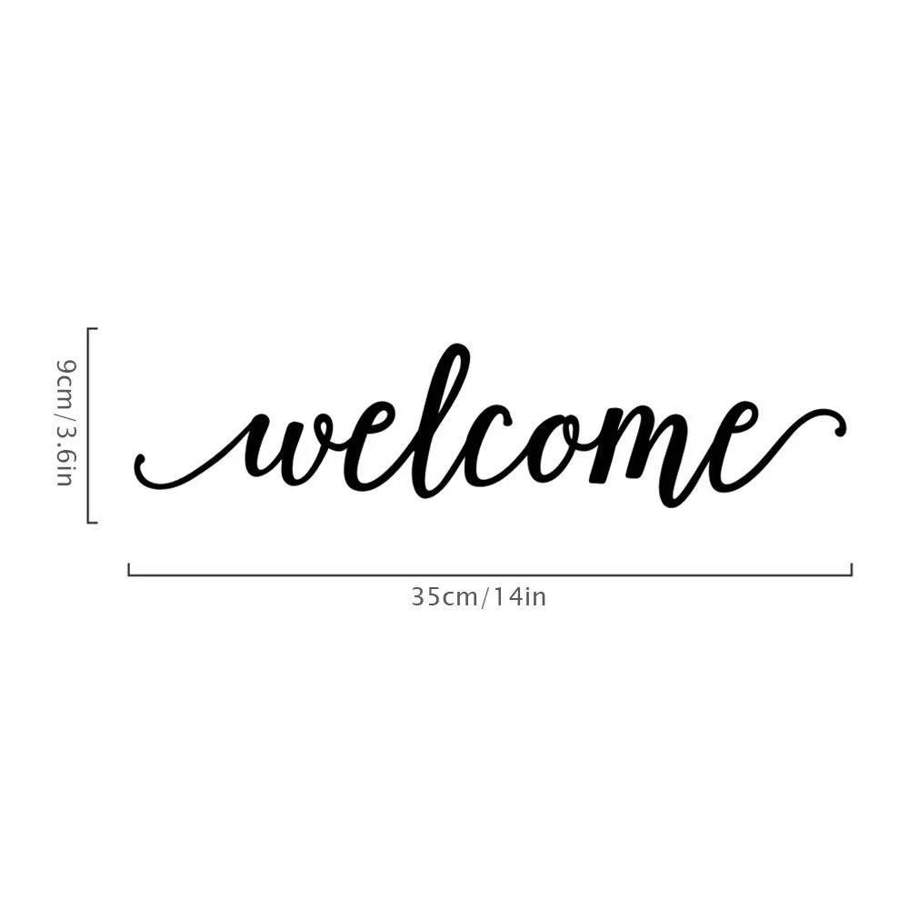 Add a Touch of Warmth to Your Entryway with this Welcome Front Door Decal-white