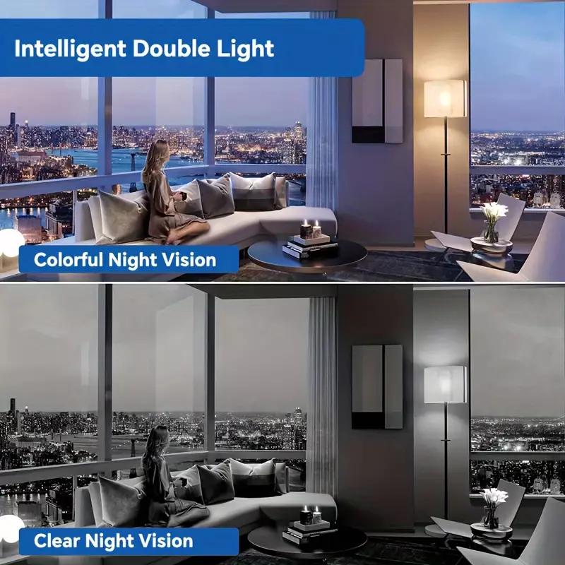 2.4G Dual Band WiFi High-definition E27 Bulb Camera, Automatic Tracking, Full-color Night Vision, And Two-way Audio