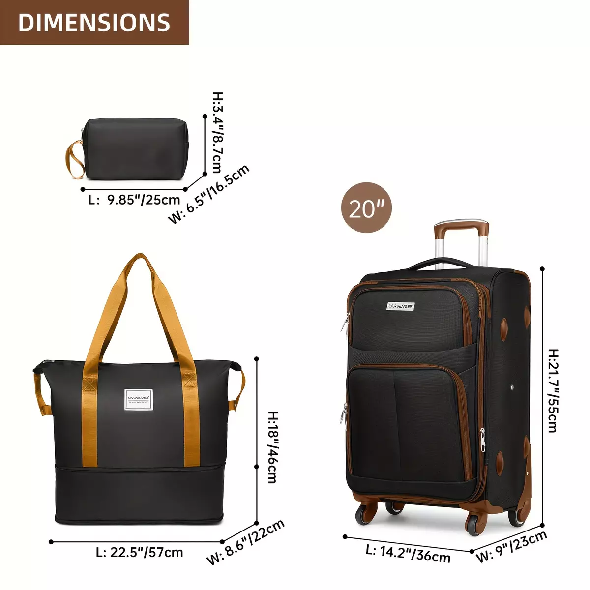 Softside Luggage Sets 3 Piece, Expandable Carry on Luggage, TSA Lock Spinner Wheels, Lightweight Rolling Suitcase for Men and Women, 20/2 bags-Red 20/2 bags