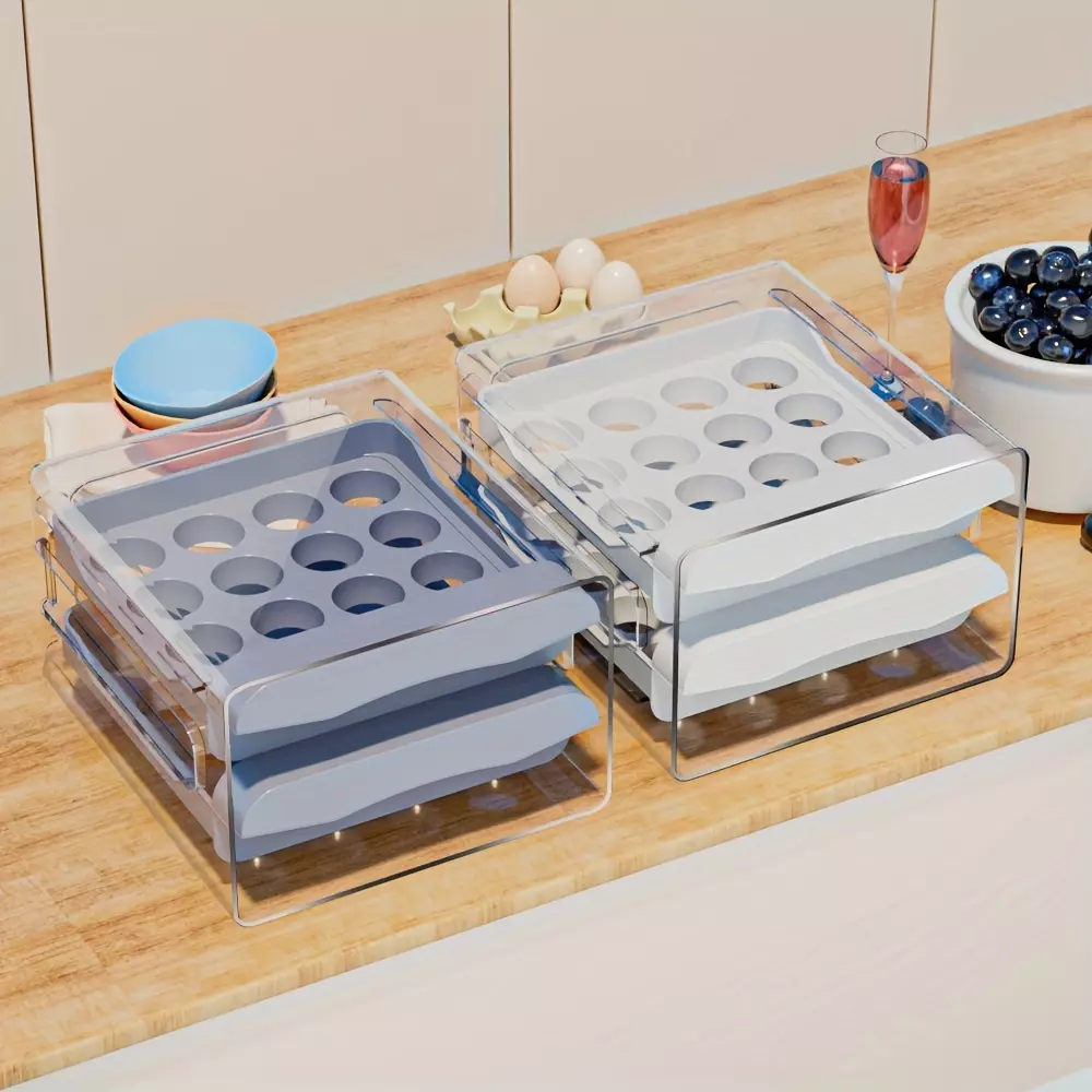 Light Luxury Egg Holder Egg Storage Box-grey