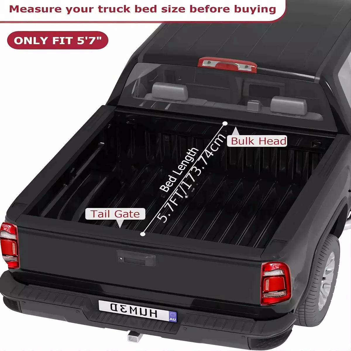 ADOOLLA Soft Quad Fold Truck Bed Tonneau Cover Compatible for Dodge Ram 1500 2009-2024