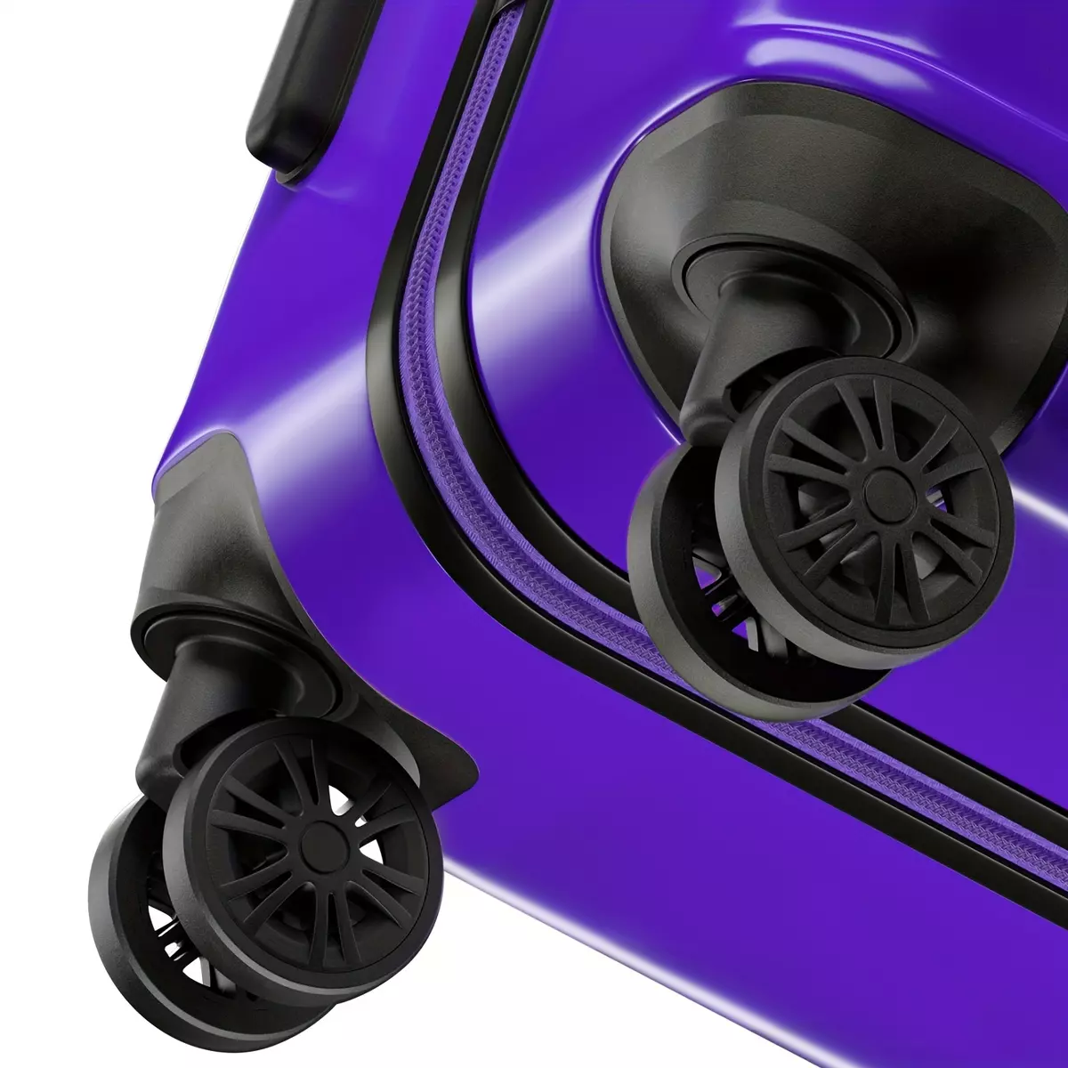 24 Inch Luggage With Spinner Wheels, Lightweight Suitcase With Lock, Hard Side Checked Luggage For Travel Purple