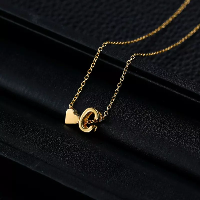 Alphabet Heart Necklace