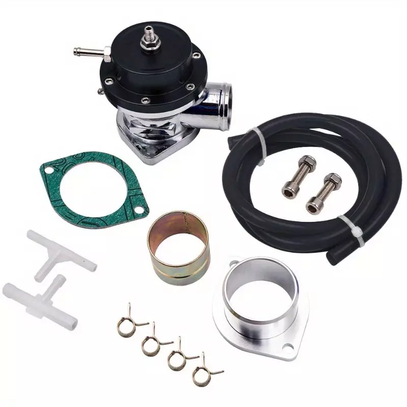 Turbocharger + tubing + turbine inlet pressure relief valve    T3 T4 T04E Universal Turbo Kit + Type-RS BOV Blow Off Valve + Oil Feed Return Line Turbocharger Kit