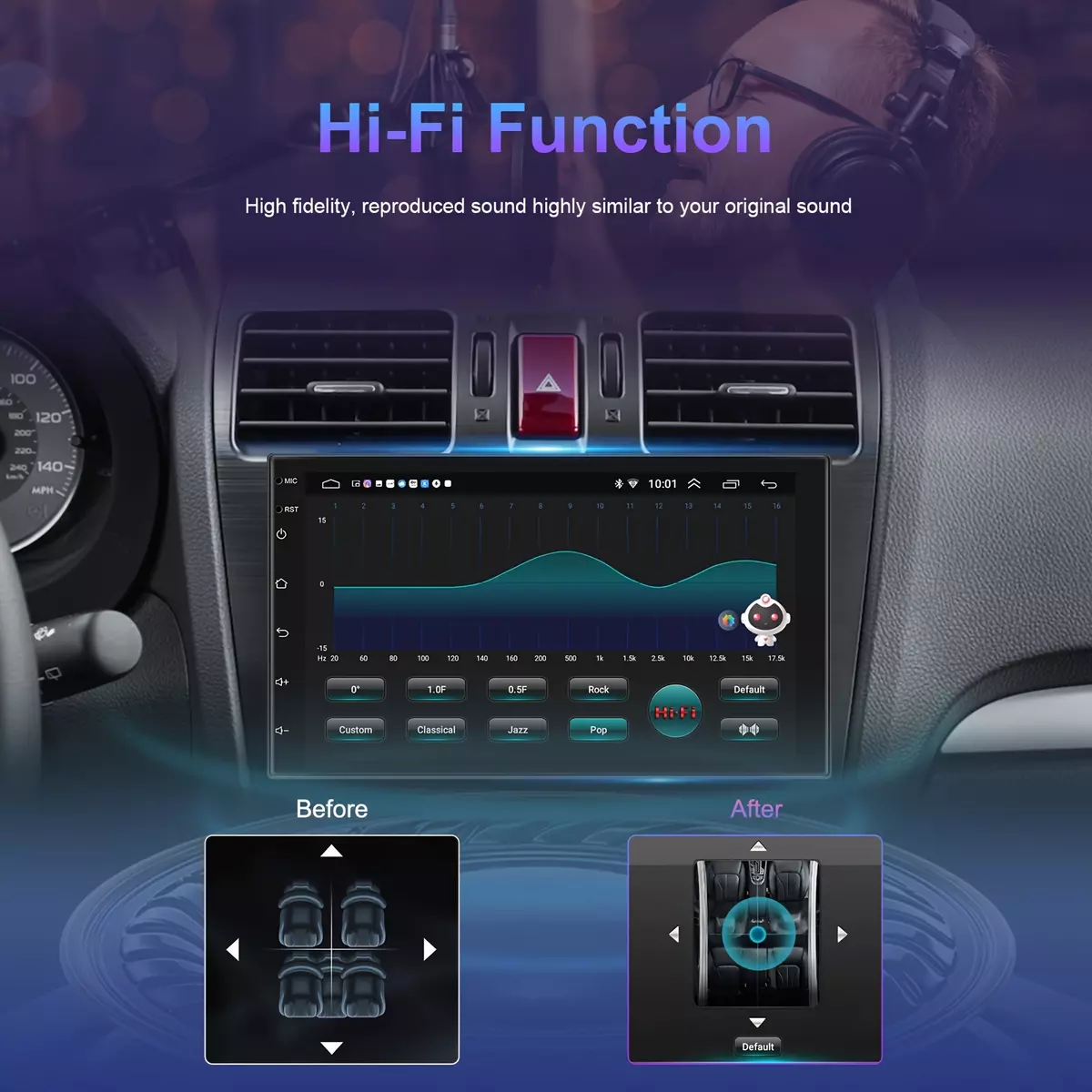 Double Din Car Stereo Radio(2+64G) For Android 13, 7'' Touch Screen For Android Auto Car MP5 Player Suppports OBD2 WIFI GPS Navigation FM Hi-Fi USB Suppport Rear Camera(optional)