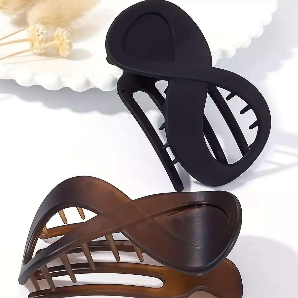 Matte Design French Concord Hair Clips Resin Hair Claw Clips Hair Styling Accessories For Women Girls